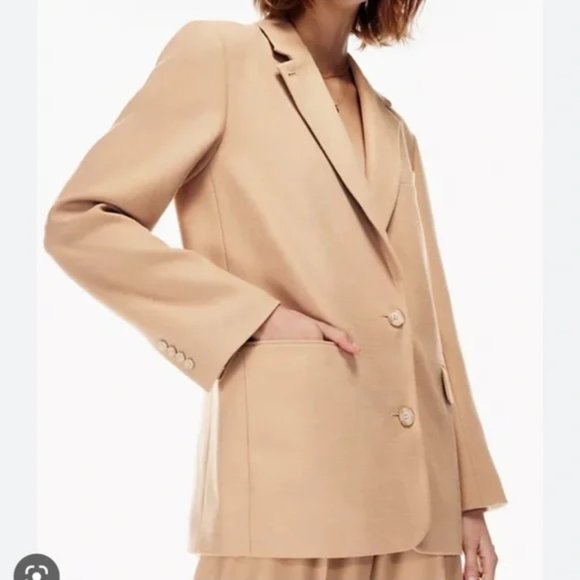 Aritzia Wilfred Sophia Blazer - Tannin - Size SMALL (NWT) - Picture 4 of 7